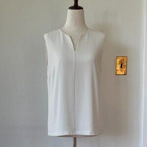 Of Mercer Sleeveless V-Neck Blouse Ivory Size Small